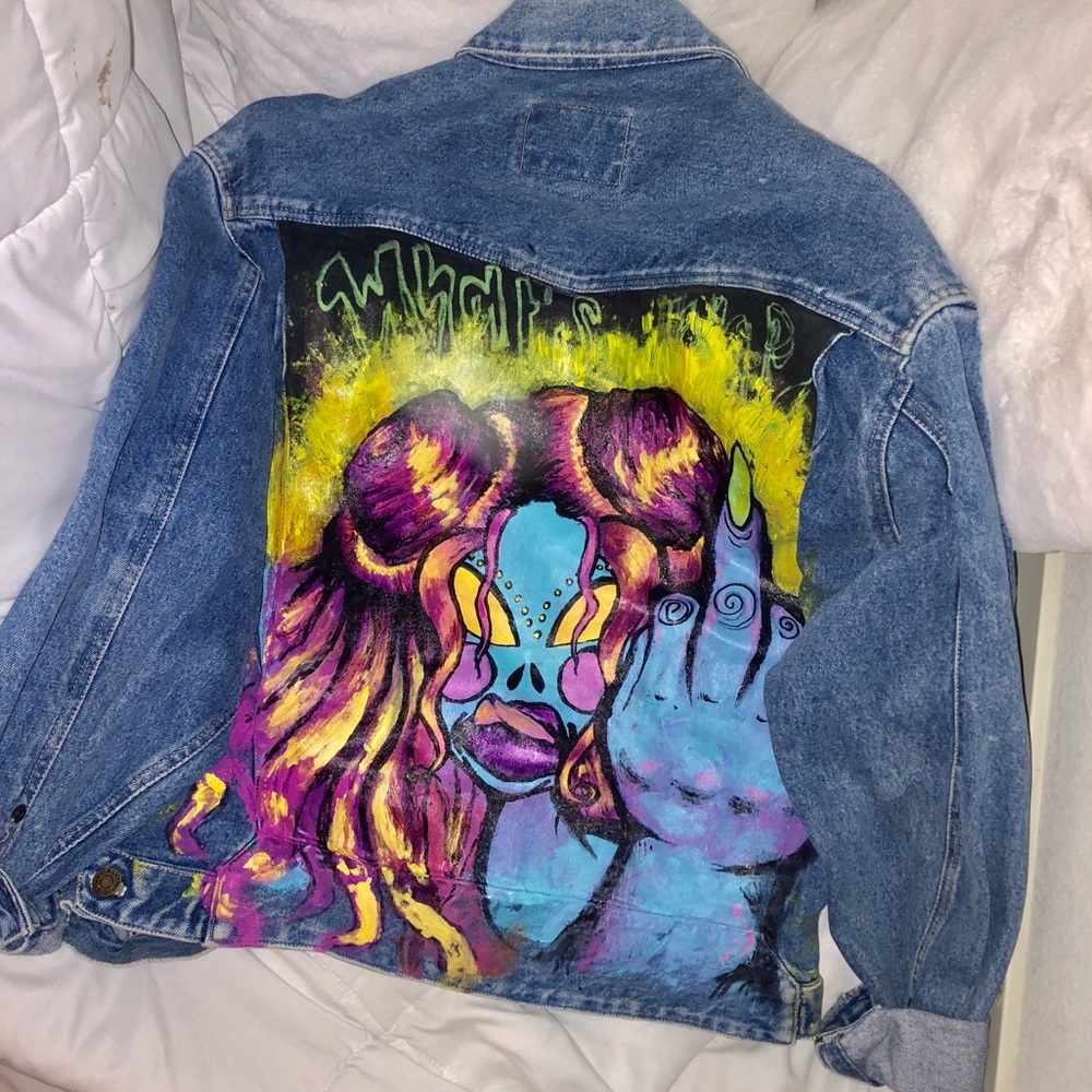 Calvin Klein Hand Painted Oversized Denim Jacket